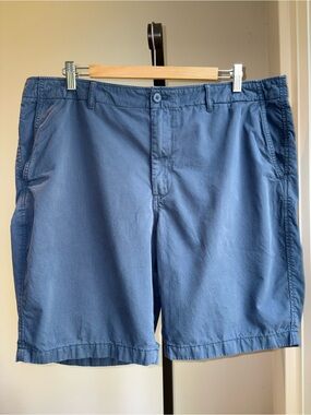 Uniqlo Men's Cotton Chino Shorts XL Blue Casual Summer Shorts Golf Travel